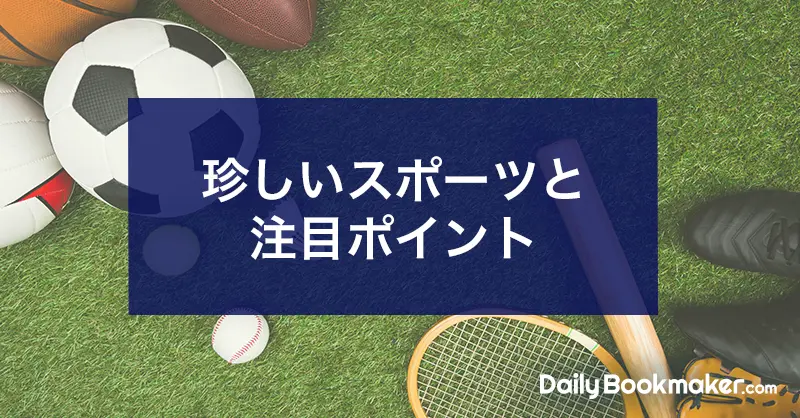 珍しいスポーツと注目ポイント